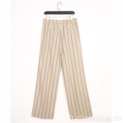 Pantalons de rayures de haute qualité pour dames